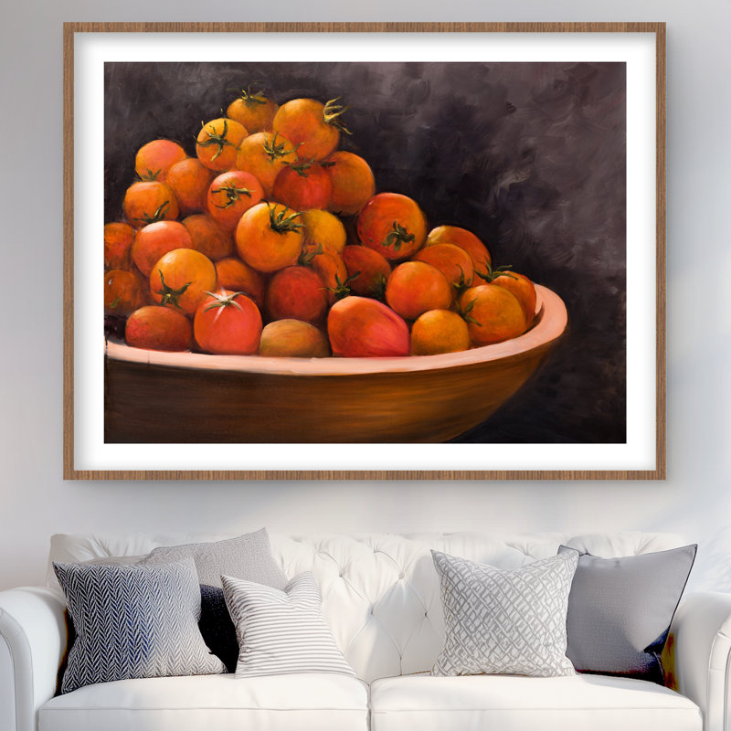 Bol de tomates cerise - reproduction encadrée matte pour la décoration intérieure