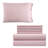 Aeropostale 6 Piece Premium All Season Microfiber Sheet Set, 4 Pillow Cases, 1 Fitted Sheet, 1 Flat Sheet, Fits Mattresses up to 16” Deep, Full Size, Light Pink-122810232-122810225