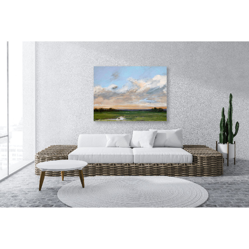 Solace I - Artist Enhanced Canvas Print, 20" H x 24" W x 1.75" D, Brown Framed Canvas