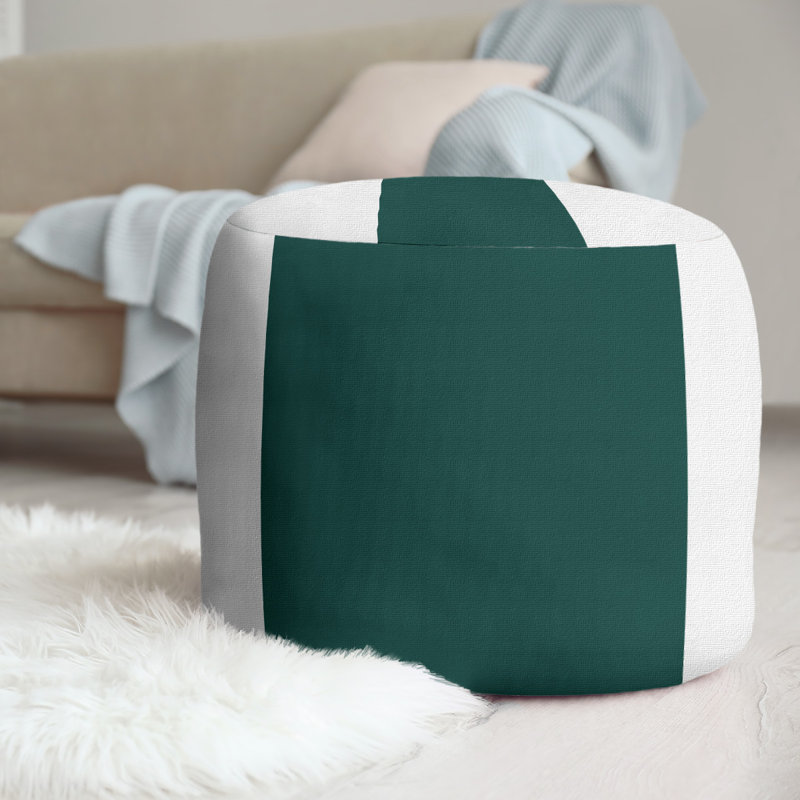 repose-pieds rond 20,5", Blanc/vert