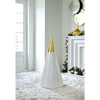 Christmas Tree, Cona, White And Gold Leaf