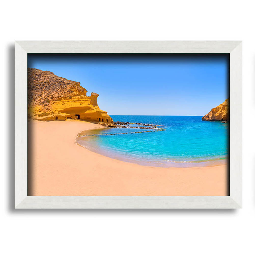 Gerahmtes Leinwandbild Beach Cove Blue Seas