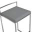 Tabouret de comptoir moderne de 25 po avec dossier bas et repose-pieds gris moderne-1797870115
