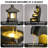 mdj pottery 35.4 Inch Tall Resin Outdoor Water Fountain, 4-Tier Cascading Fountain with LED Lights and Lantern Top, for Patio, Garden, Backyard Decor - Grey-129421618