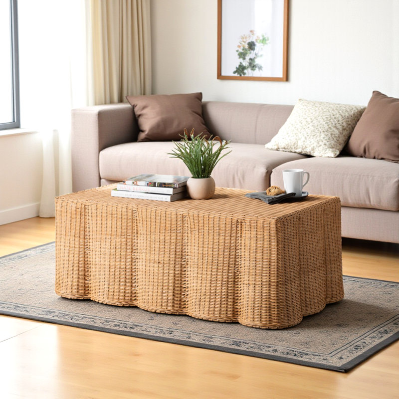 Table basse en rotin Leyna