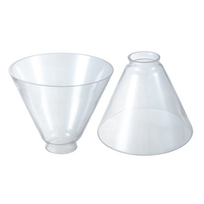 #23653-60-2,Clear Deep Cone Glass Shade For Lighting fixture/Pendant.Size:7-1/4"D x 5-1/2"H.2PK