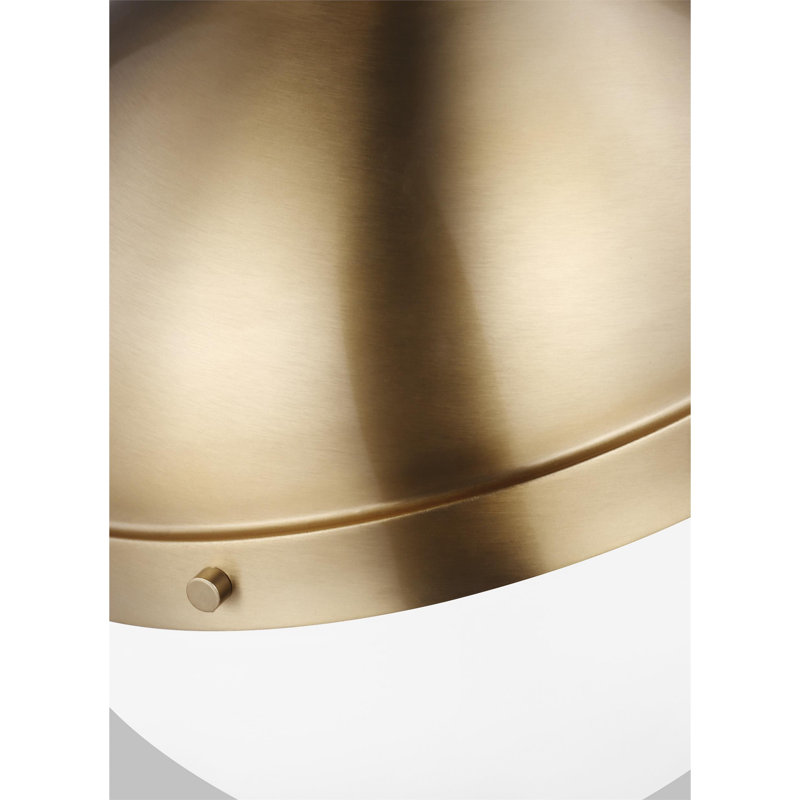 1 - Light Single Globe Pendant, No , Satin Bronze, 18" H x 13.25" W x 13.25" D