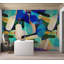 Murale à peler et coller Lafran - formes aléatoires bleues-106362998
