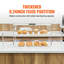 Présentoir à pâtisserie, présentoir de boulangerie de comptoir commercial à 2 niveaux, présentoir en acrylique avec accès par la porte arrière et tablettes amovibles, garde-gâteau frais pour beignets bagels, 22 po x 14 po x 14 po