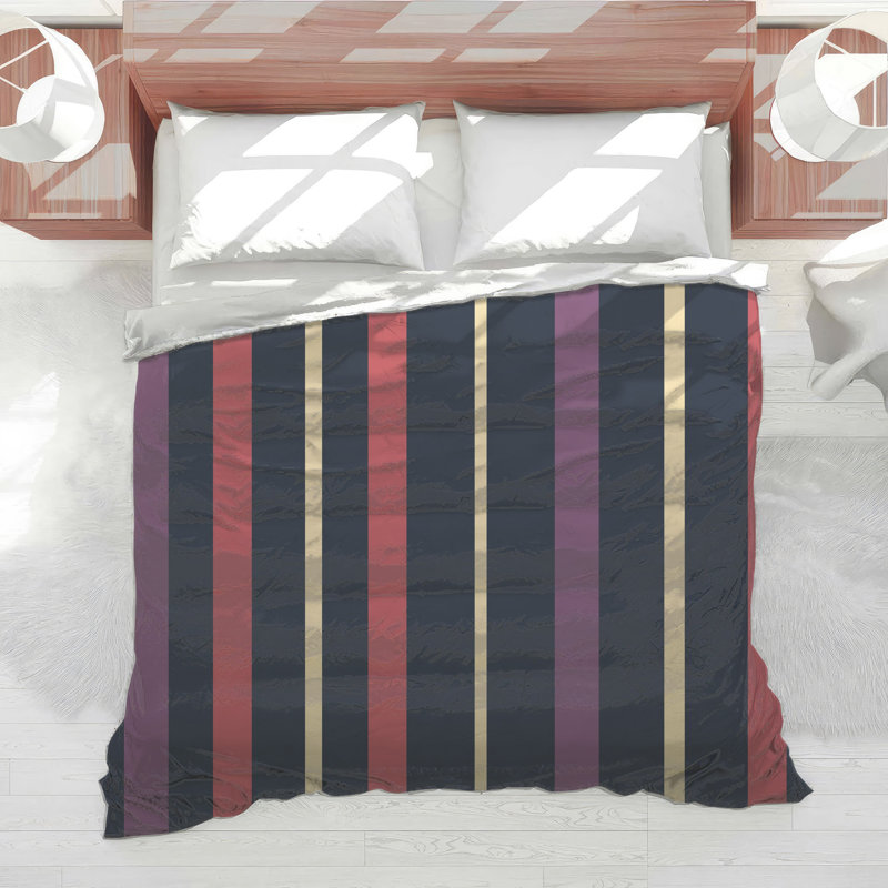 Vertical Striped Pattern Comforter, King