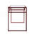 Glass Top & Red Finish Writing Desk-1181381018
