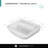 Vitreous China Rectangular Wall Mount Bathroom Sink with Overflow-18797840