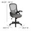 High Back Mesh Ergonomic Swivel Office Chair with Flip-up Arms-363141971