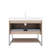 Pizzurro 36''Striped  Freestanding Single Bathroom Vanity with Solid Surface Top