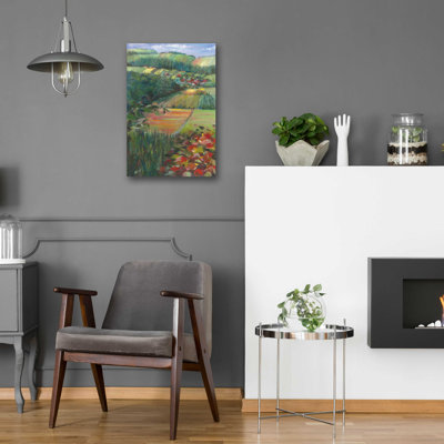 «Country Fields» par Carol Rowan, art mural en verre acrylique