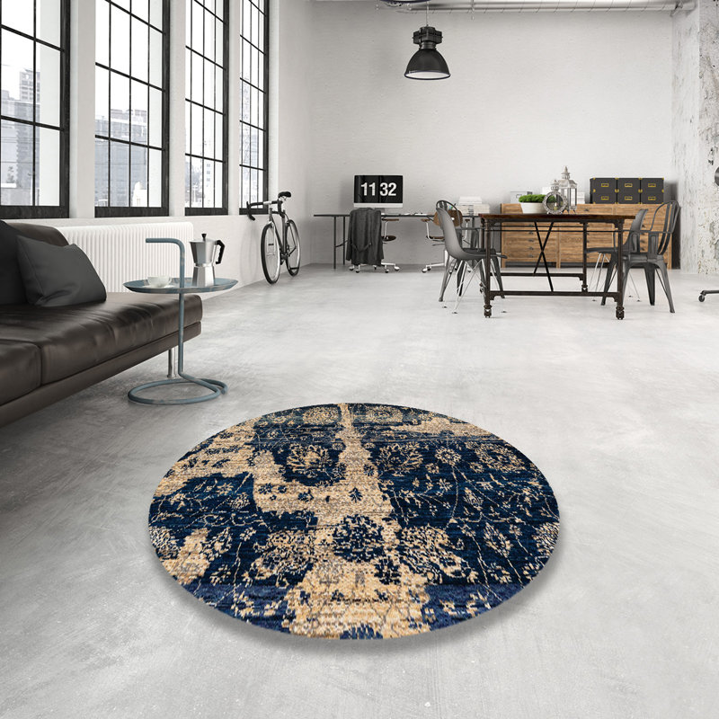 Abstract Indoor Rug, Round 7'
