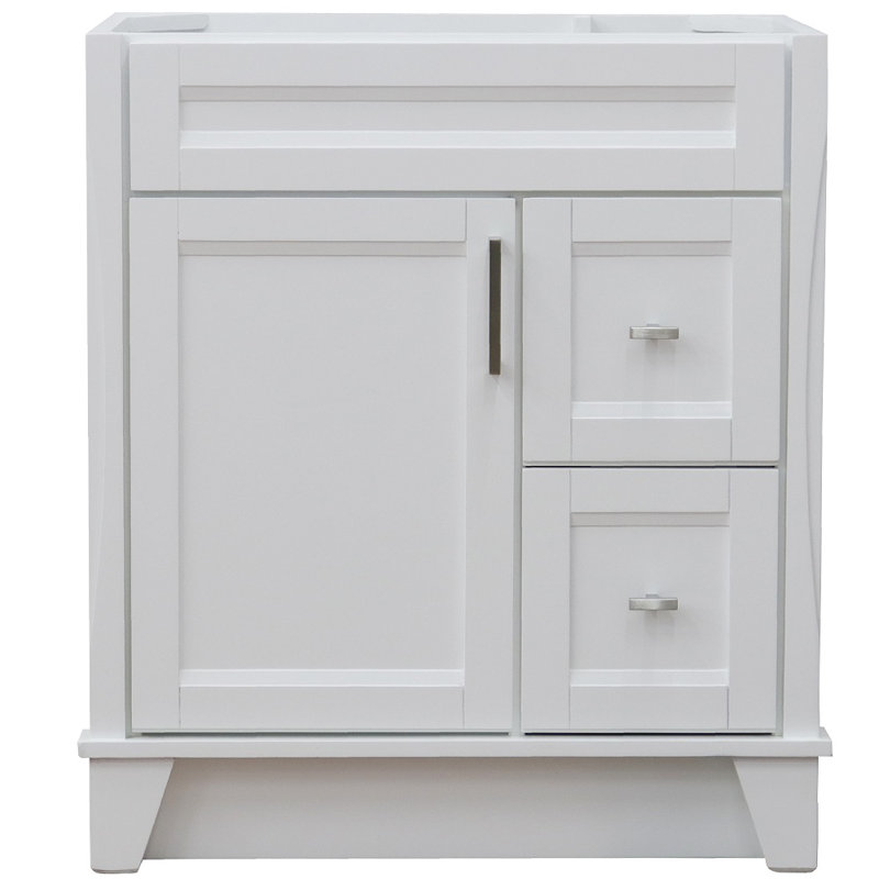 Base de meuble-lavabo simple 30 po seulement, Blanc