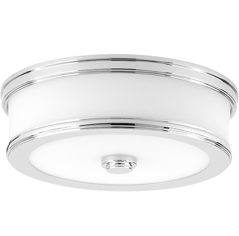 Vanderhoof Glass Flush Mount, 3.50" H x 10.50" W x 10.50" D, Polished Chrome