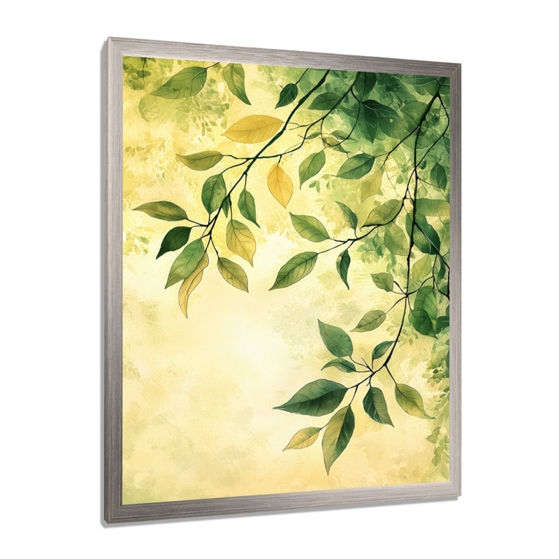 Tayla - art mural floral, H 20 po x l 12 po, Picture Framed, Argent argent