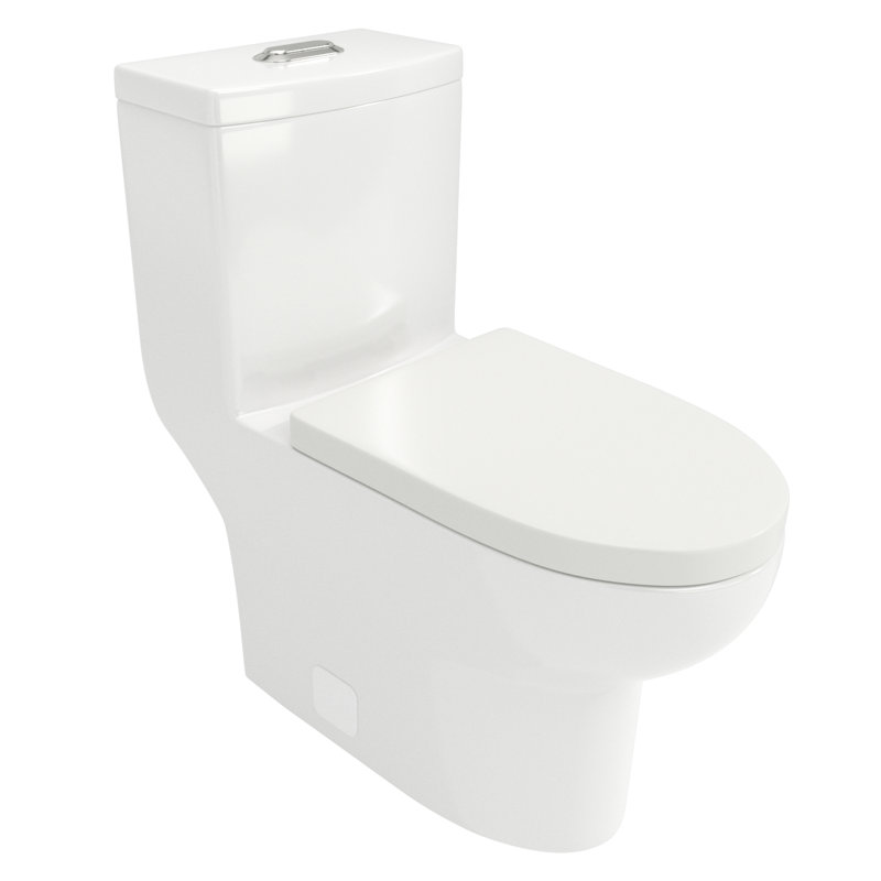 Toilette en céramique avec système de chasse d'eau à siphon - Technologie de chasse silencieuse et efficace double performance puissante, réduit l'entretien