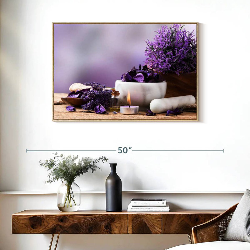Apaisant, Cadre flottant en bois naturel, 37 po x 25 po