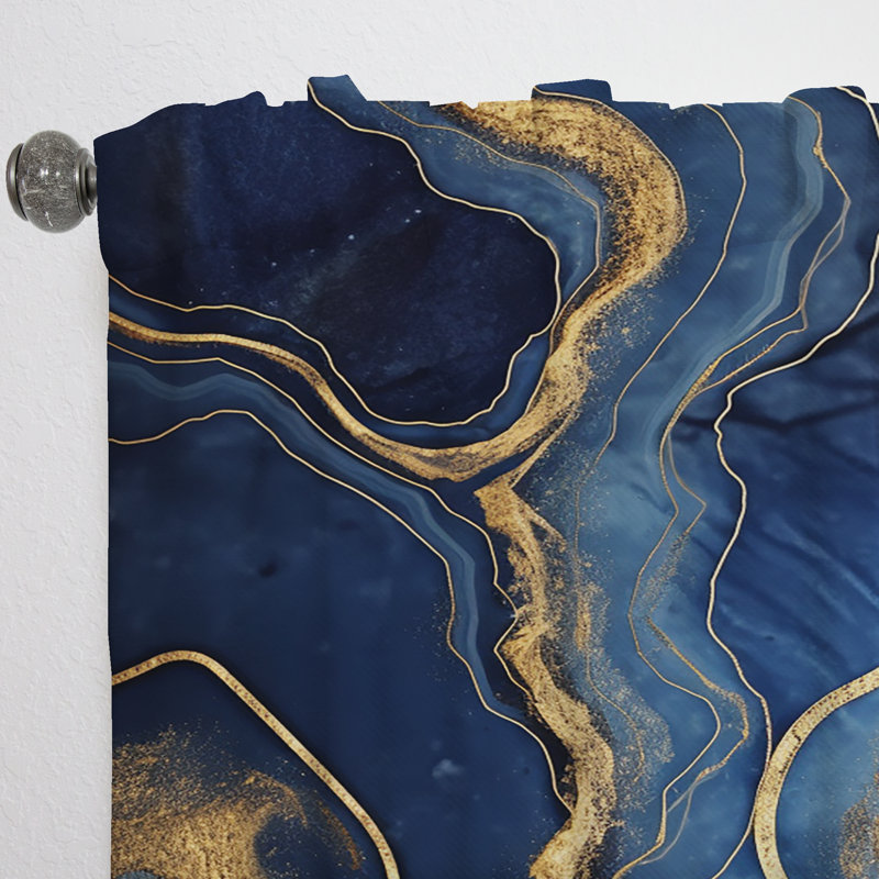 Charvi - Rideau obscurcissant Marble Abstract, L 52 po x L 108 po