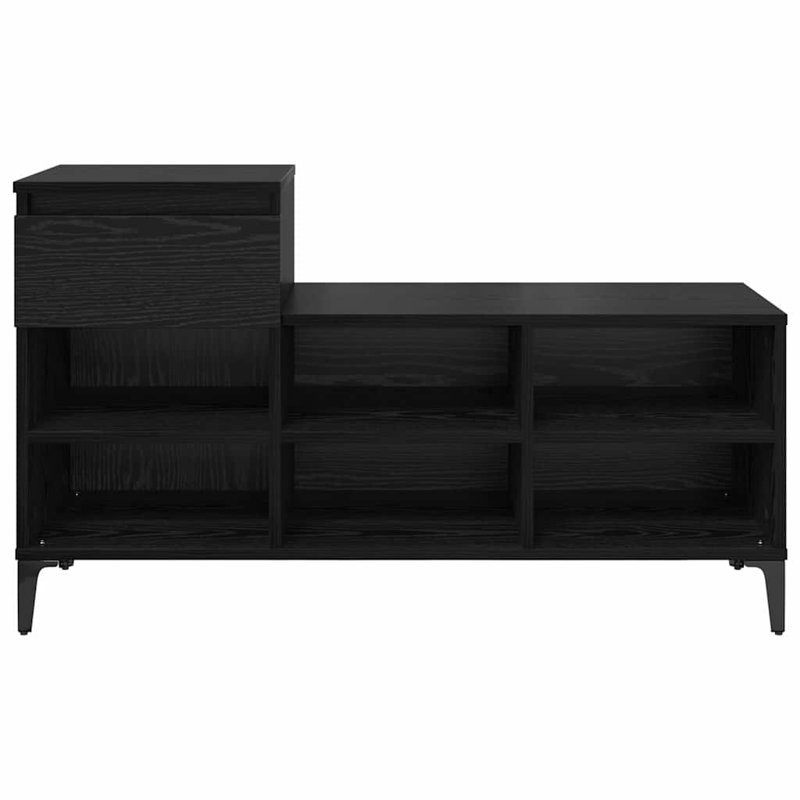 6 Pair Shoe Storage Cabinet, Black