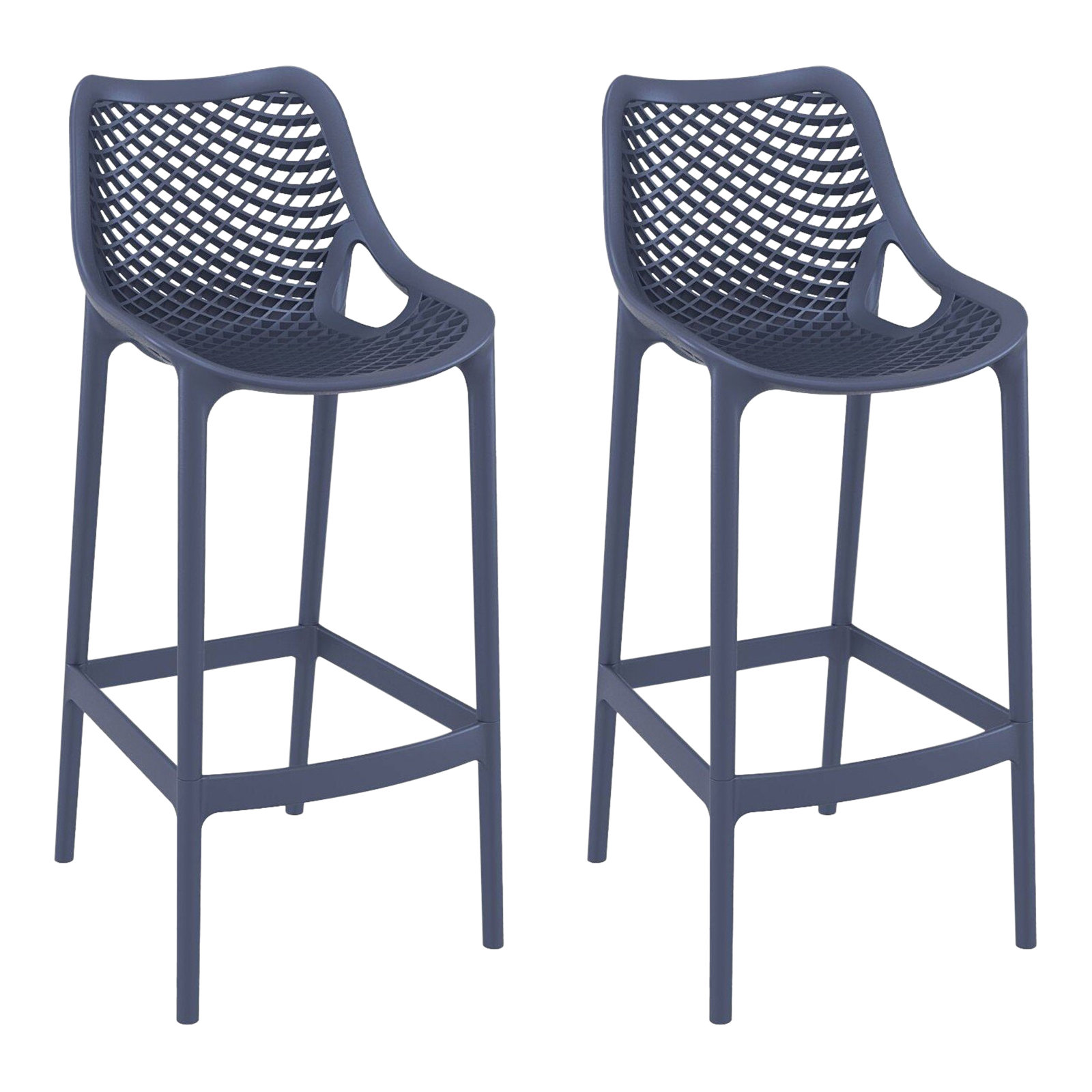 Farrah Patio Bar Stool, Dark Gray, 29.5"