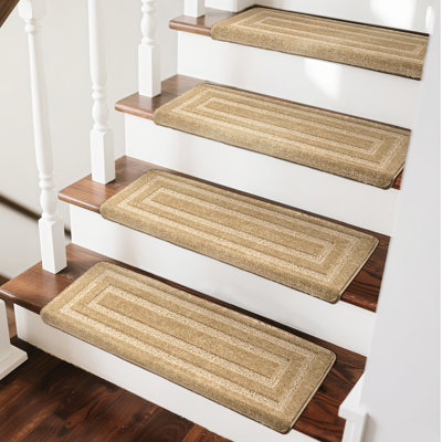 Ensemble de 12 tapis en polypropylène Bullnose Brown