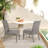 Patio 60" Round Dining Set With Removable Lazy Susan And Umbrella Hole-1051274504