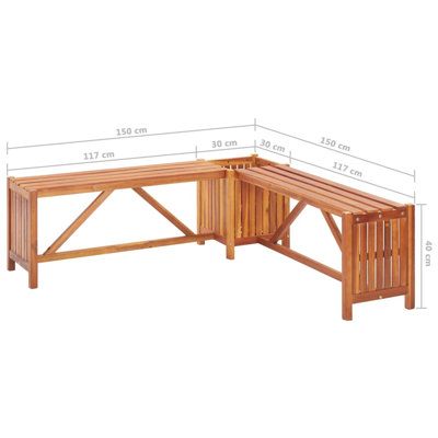 Cuffee Solid Wood Acacia Outdoor Bench