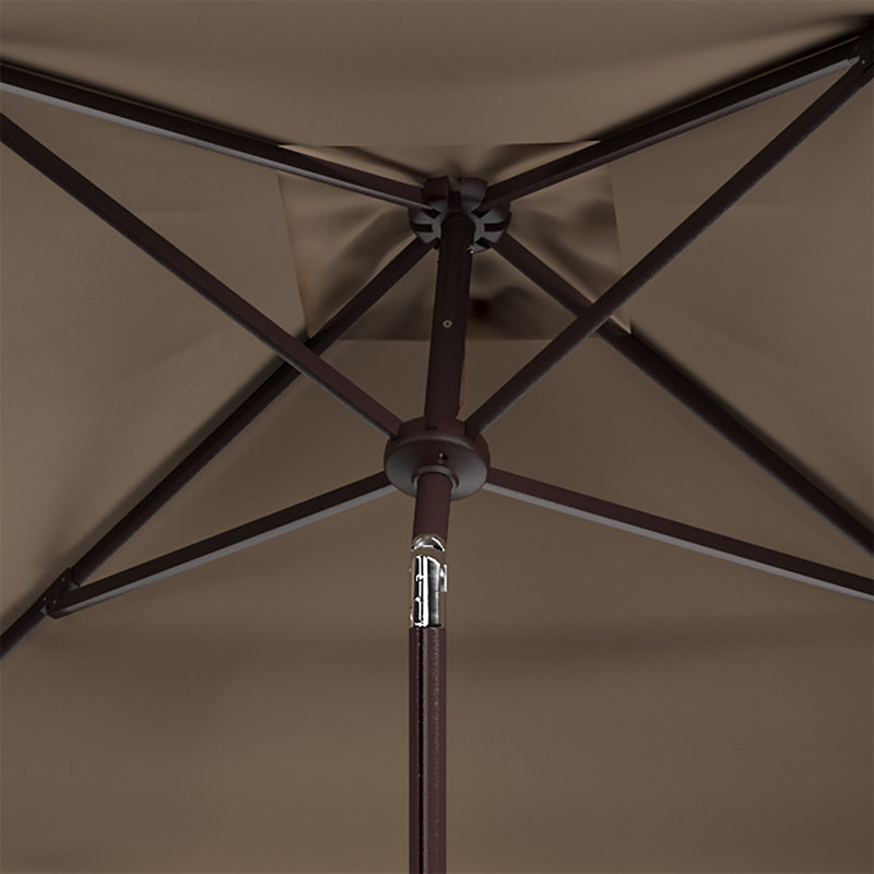 Outdoor Sasha Crank Umbrella, White/Beige