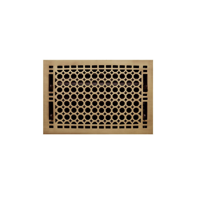 Honeycomb Brass Floor Register, 3" H x 9.25" W x 11" L