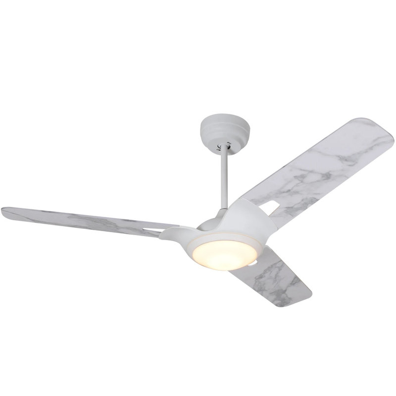 Ventilateur de plafond intelligent d'intérieur / extérieur de 56 pouces Hoffen, ensemble d'éclairage à DEL à intensité variable et télécommande, fonctionne avec l'assistant Google, Amazon Alexa et les raccourcis Siri.
