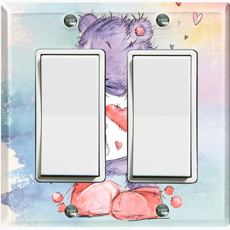 Patterned 2 - Gang Rocker Standard Wall Plate