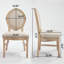 Chaise rembourrée avec pieds en bois