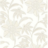 Exhale Light Gray Woven Faux Grasscloth Wallpaper