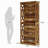 Classic Wooden Bookshelf,Elegant Display Shelves,Sturdy Freestanding Bookcase