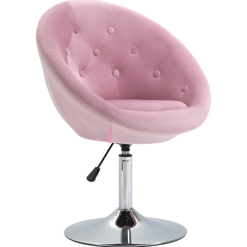 Tabouret Comfy Home - Chaise d'appoint rose pivotante à hauteur réglable