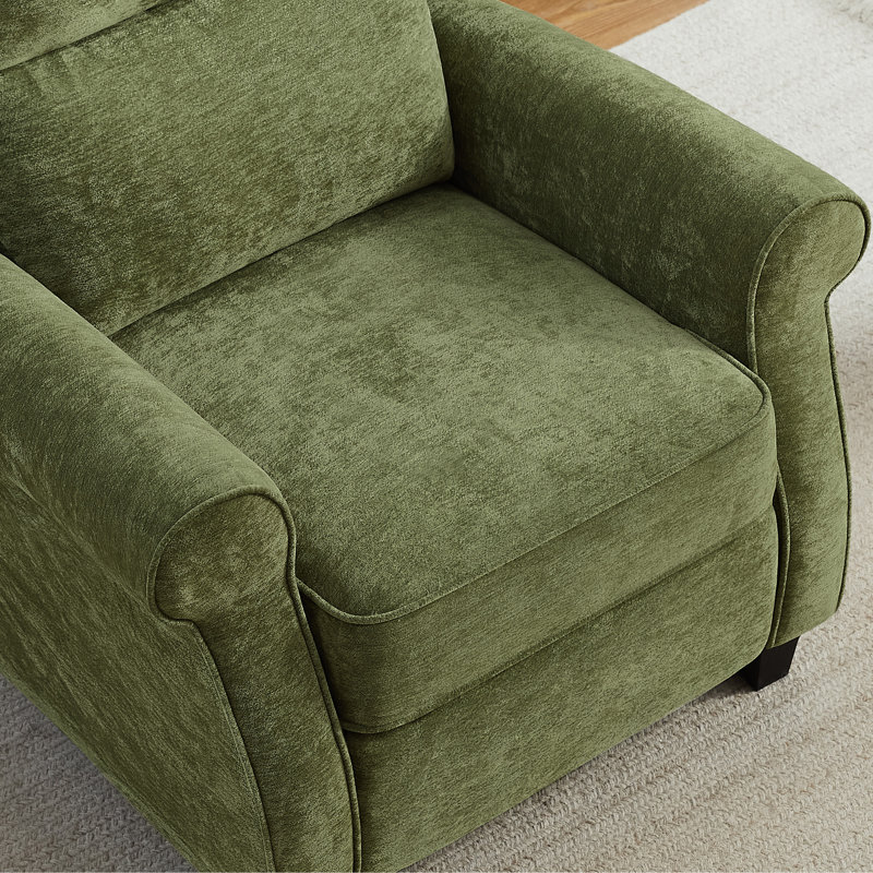 Fauteuil inclinable rembourré 34,6 po (ensemble de 2), Green Chenille