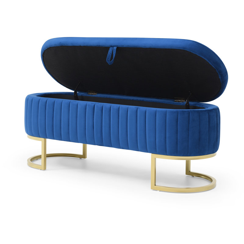 Storage Bedroom Bench, Blue