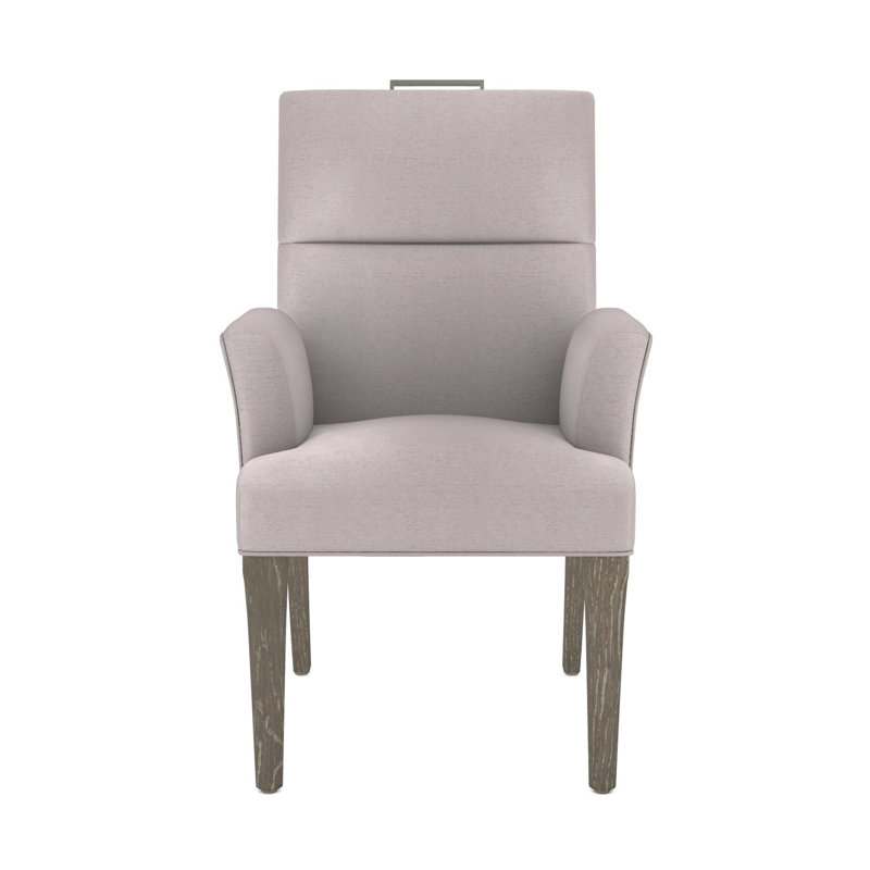 Thom Filicia Home Fabric Tight Back Arm Chair, Hampton, Nadia Linen