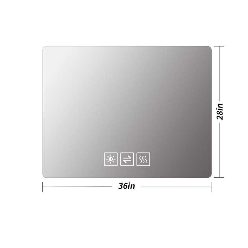Chardip LED Bathroom Mirror with Lights, Frameless mirror,Vanity LED Mirror,Anti fog, tri colored light