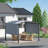 Aluminum Outdoor Pergola with Slightly Arched Canopy and Retractable Shade-97910842-97910841