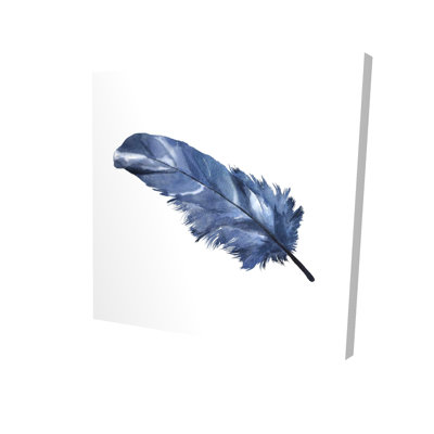 Plume bleue - toile de plumes de Bohème pour la décoration intérieure