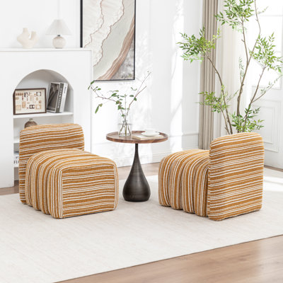 Fauteuil d'appoint rembourré sans accoudoirs