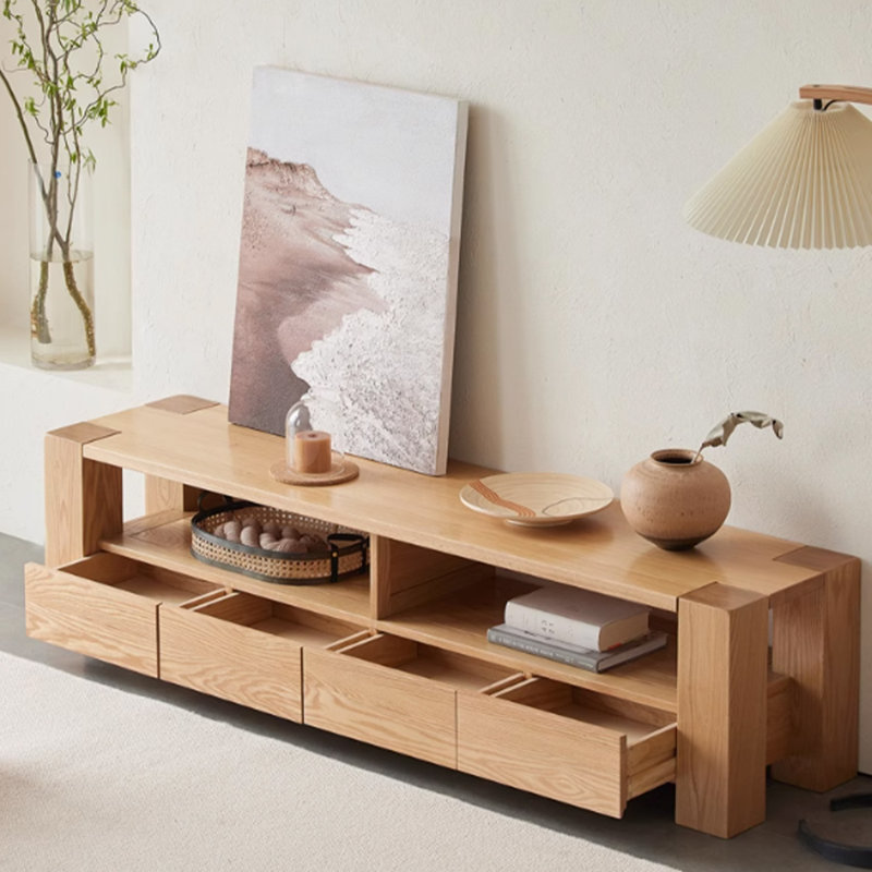 Meuble télé moderne simple à grande capacité, H 16,54 po x L 78,74 po x l 17,72 po