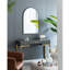24 "x 36" miroir arqué avec cadre en métal, miroir mural pour le vestibule de chambre à coucher de salon