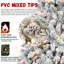 Arbre de Noël enneigé 6 pi avec 350 lumières UL colorées et 36 pommes de pin naturelles - 888 pointes en PVC enneigées, branches articulées, support en métal stable, installation facile-2096879469