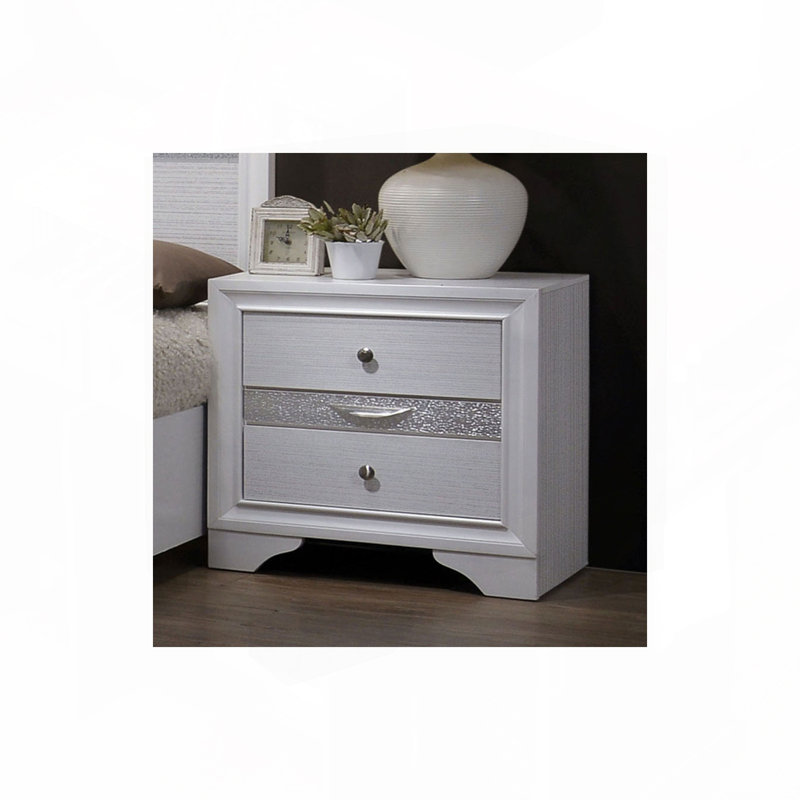 Table de chevet 1pc, Blanc